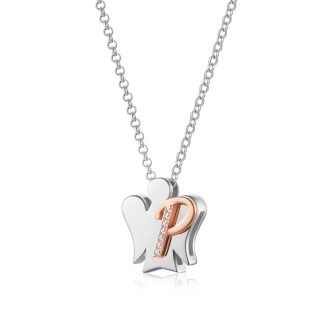 1 - Collana donna lettera P Roberto Giannotti Argento 925 con zirconi GIA500P Alfabeto degli Angeli