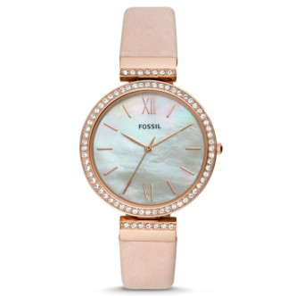 1 - Watch Fossil woman only time analog leather strap Madeline ES4537