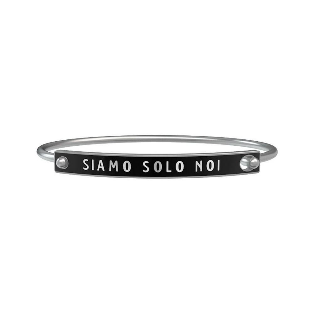 1 - Bracciale Kidult 731481 in acciaio 316L con piastra "Siamo Solo Noi" di Vasco Rossi collezione Free Time