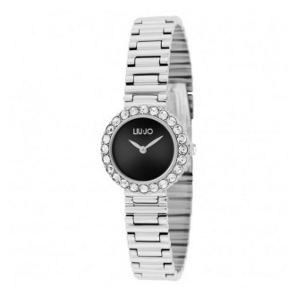 1 - Liu Jo Fashion Poising women's only time watch, black background TLJ2233 steel with crystals