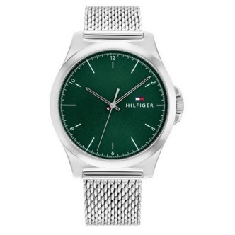 1 - Tommy Hilfiger Norris men's only time watch with green steel background 1710548