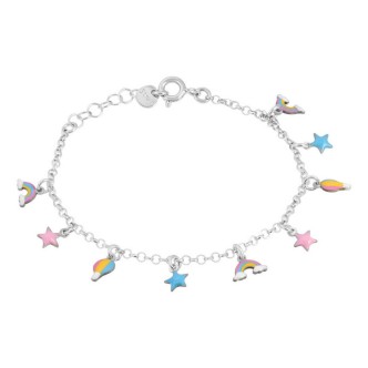 1 - Rainbow bracelet for girls Silver Stroili 1687122 chain links