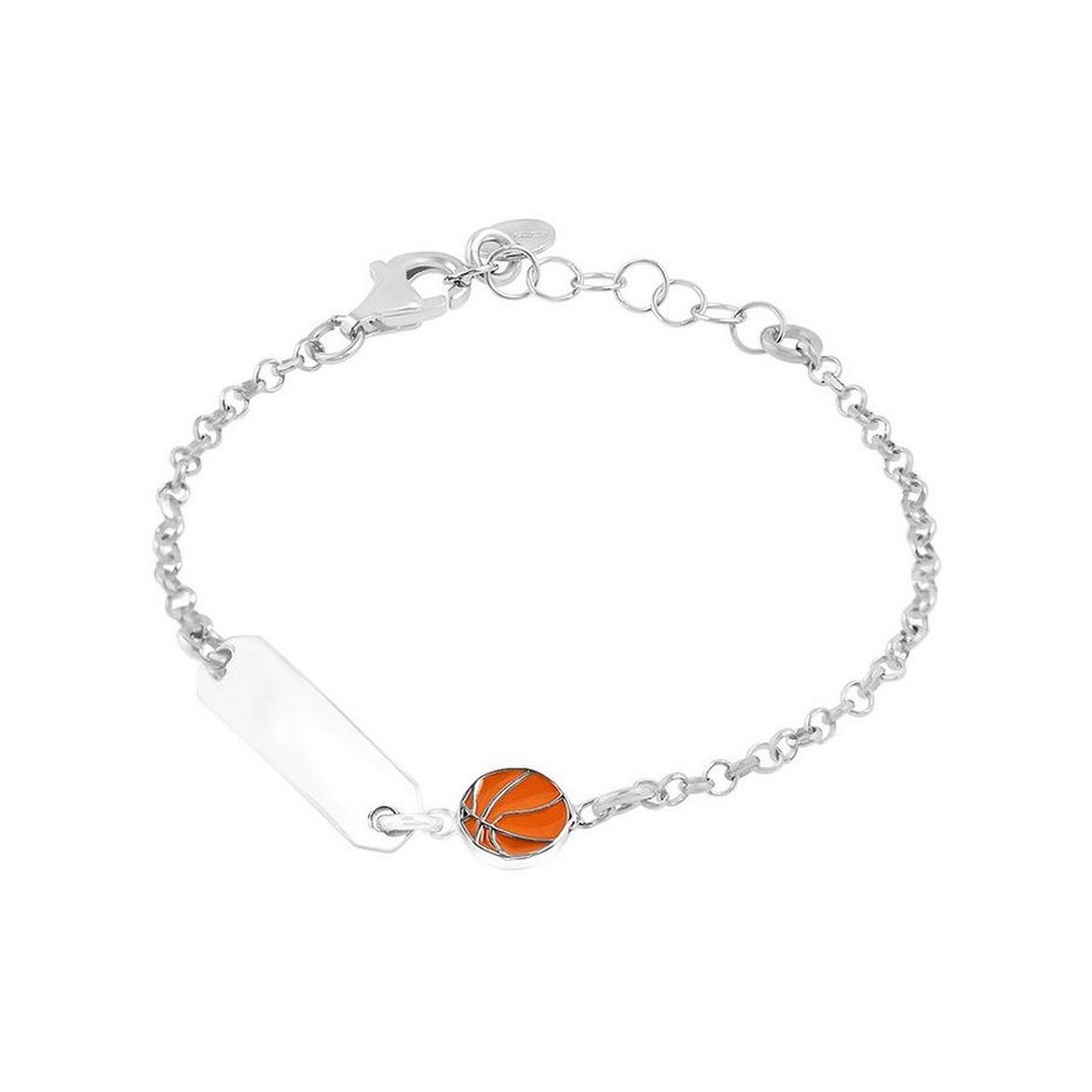 1 - Stroili 1687124 Silver children's basketball bracelet with tag