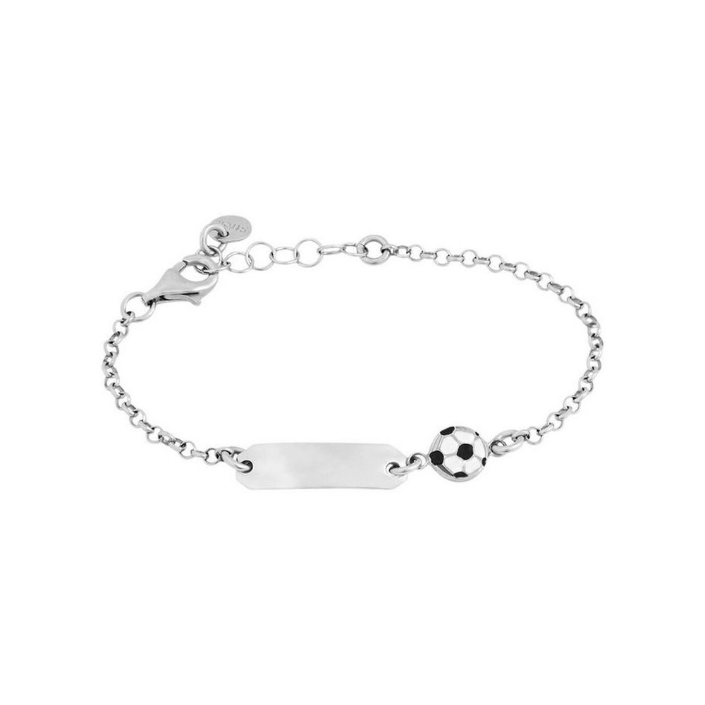 1 - Bracciale calcio bambino Argento Stroili 1687120 con targhetta