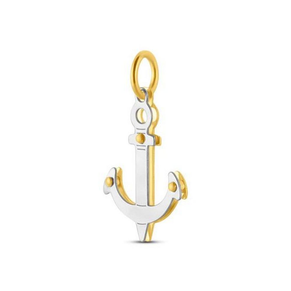 1 - Two-tone men's anchor pendant in 9Kt gold Stroil L'Homme Or 1412916