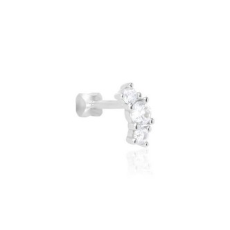 1 - Piercing orecchio Trilogy donna Oro Bianco 9Kt Stroili Bon Ton 1418101