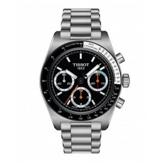 1 - Tissot PR516 Mechanical Chronograph black and white men's watch T149.459.21.051.00 steel with interchangeable strap