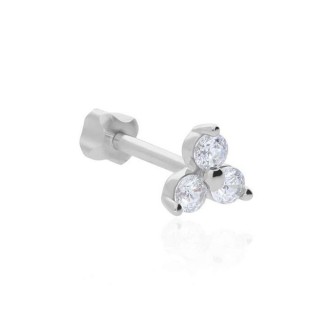 1 - Piercing orecchio Trilogy donna Oro Bianco 9Kt Stroili Bon Ton 1417300