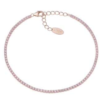 1 - Women's tennis bracelet in 925 silver Amen rosé with pink zircons BT1RRO17