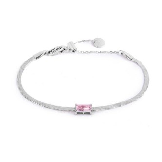 1 - Bracciale snake donna Marlù cristallo baguette rosa 31BR0010-LF