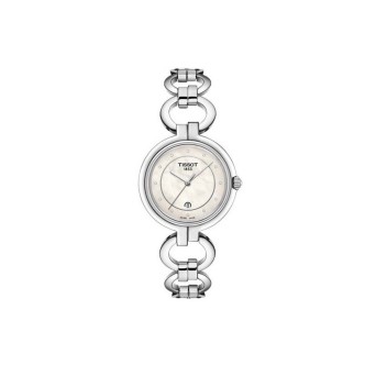 1 - Tissot Flamingo women's watch only time mother of pearl and diamonds T094.210.11.116.00 316L steel