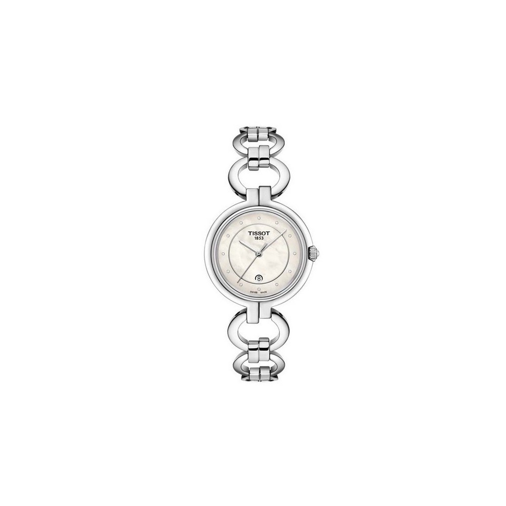 1 - Orologio donna Tissot Flamingo solo tempo madreperla e diamanti T094.210.11.116.00 acciaio 316L