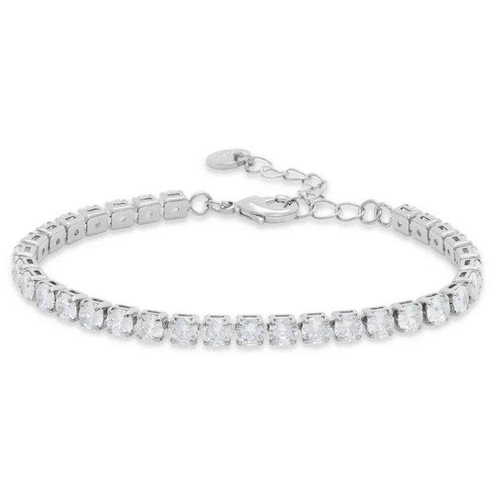 1 - Stroili women's tennis bracelet white 1683799 steel with crystals