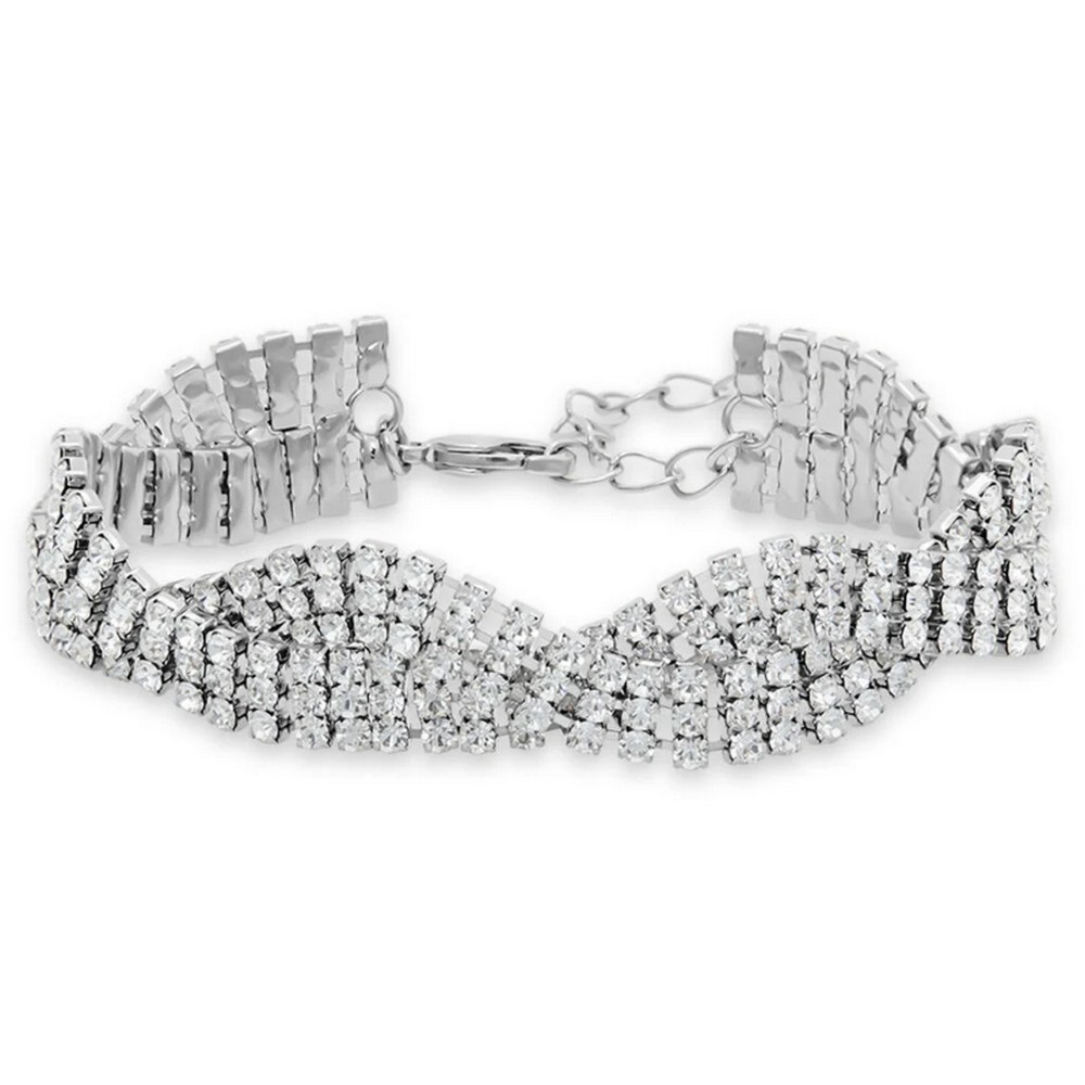 1 - Stroili Romantic Shine women's braided bracelet 1683803 steel with crystals