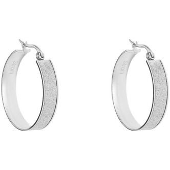 1 - Stroili Lady Shine steel glitter circle earrings for women 1691042