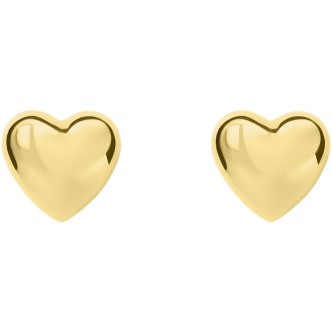 1 - Stroili Lady Code women's golden rounded heart earrings in steel 1691131