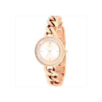 1 - Women's only time watch Liu Jo Dancing Chain pink TLJ2242 steel with crystals