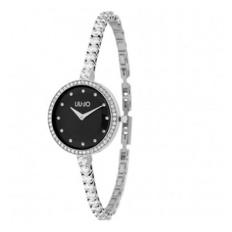 1 - Liu Jo Desirè women's only time tennis watch, black TLJ1870 steel with crystals