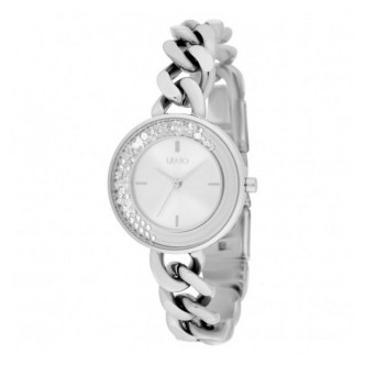 1 - Women's only time watch Liu Jo Dancing Chain gray TLJ2238 steel with crystals