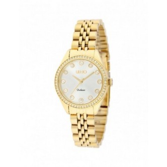 1 - Liu Jo Deluxe women's only time watch, golden TLJ2256 steel with crystals