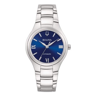 1 - Orologio donna automatico Bulova Lady blu 96L319 cassa e bracciale acciaio