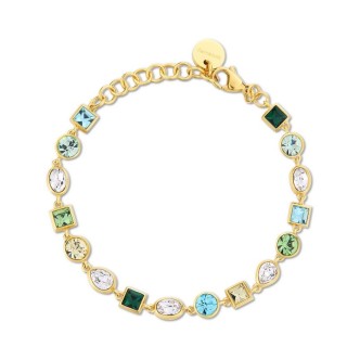 1 - Bracciale donna Brosway Symphonia dorato acciaio 316L con cristalli multicolor  BYM171