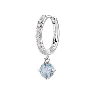 1 - Orecchino cerchietto donna Brosway FANCY Argento 925 con zirconi bianchi e azzurri FCL83