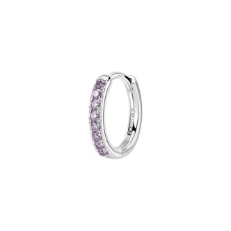 1 - Orecchino cerchietto donna Brosway FANCY Argento 925 con zirconi viola FMP86