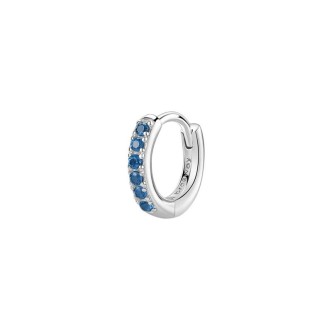 1 - Orecchino cerchietto donna Brosway FANCY Argento 925 con zirconi azzurri FFB80