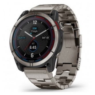 1 - Orologio Garmin Quatix 7X Solar Edition grigio con ricarica a energia solare 010-02541-61 doppio cinturin