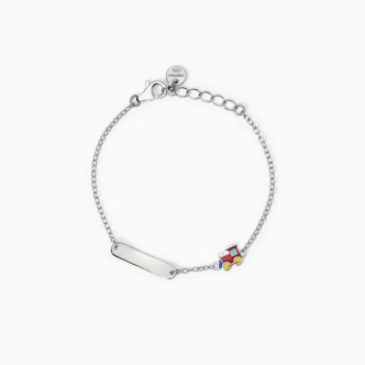 1 - Bracciale bambino trenino Mabina Argento 925 con targhetta 533862