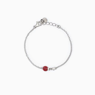 1 - Bracciale bambina coccinella Mabina Argento 925 con cristallo 533866