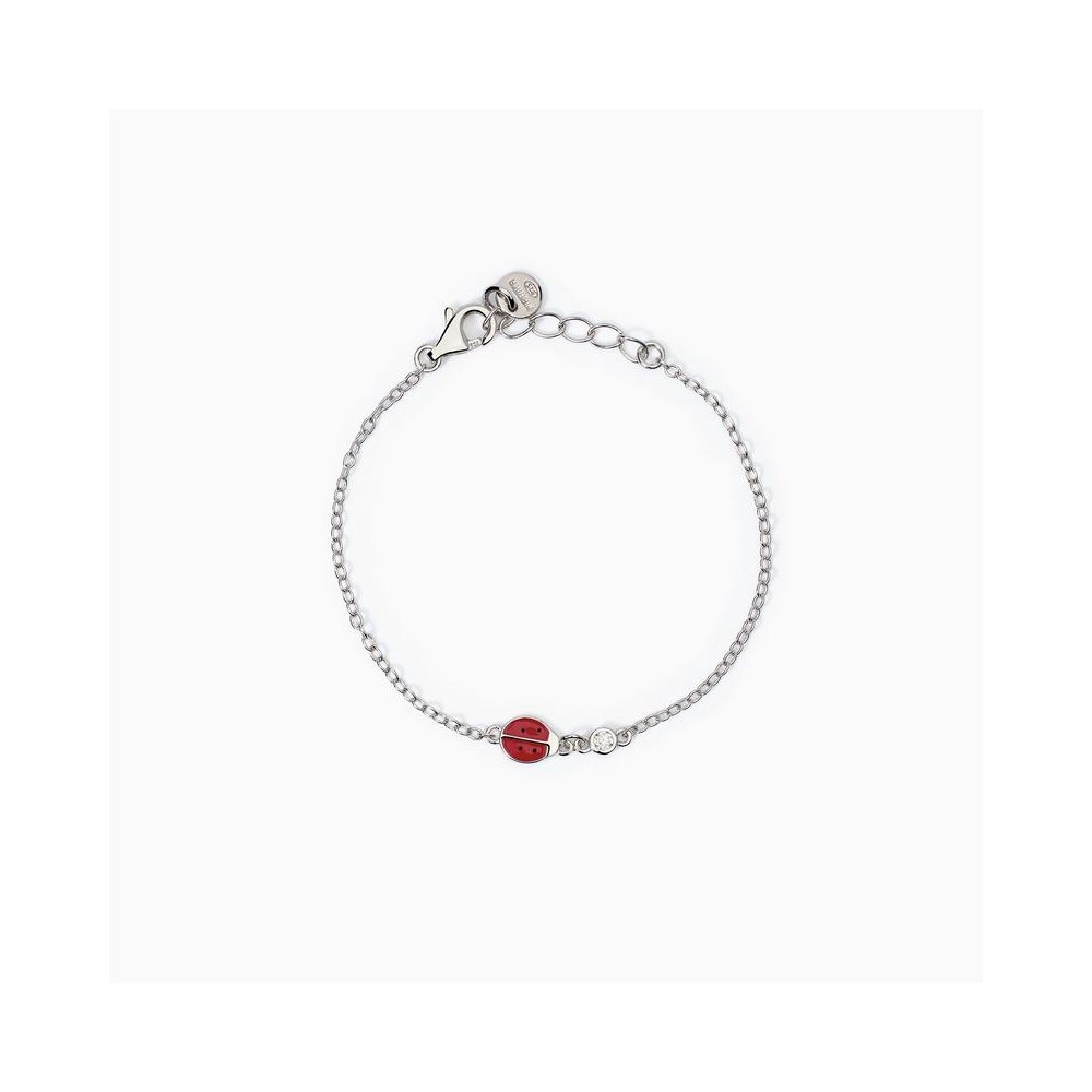 1 - Mabina ladybug bracelet for girls in 925 silver with crystal 533866