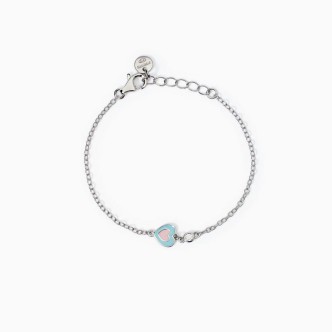 1 - Mabina girl's heart bracelet in 925 silver with crystal 533865