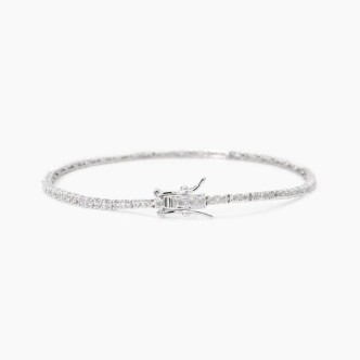 1 - Women's tennis bracelet Silver with white zircons Mabina 533879-16