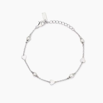 1 - Bracciale cuori e perline donna Argento 925 Mabina 533889