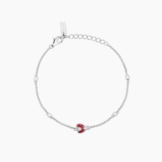 1 - Bracciale donna Mabina coccinella rossa Argento 925 con zirconi 533892