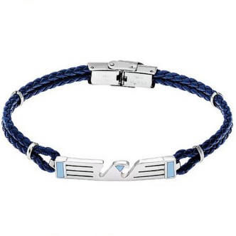 1 - Men's Lazio Aquila Lowell blue cord bracelet B-LB001UCA