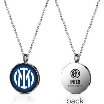 1 - Inter Lowell men's steel necklace with logo B-IC001KAB