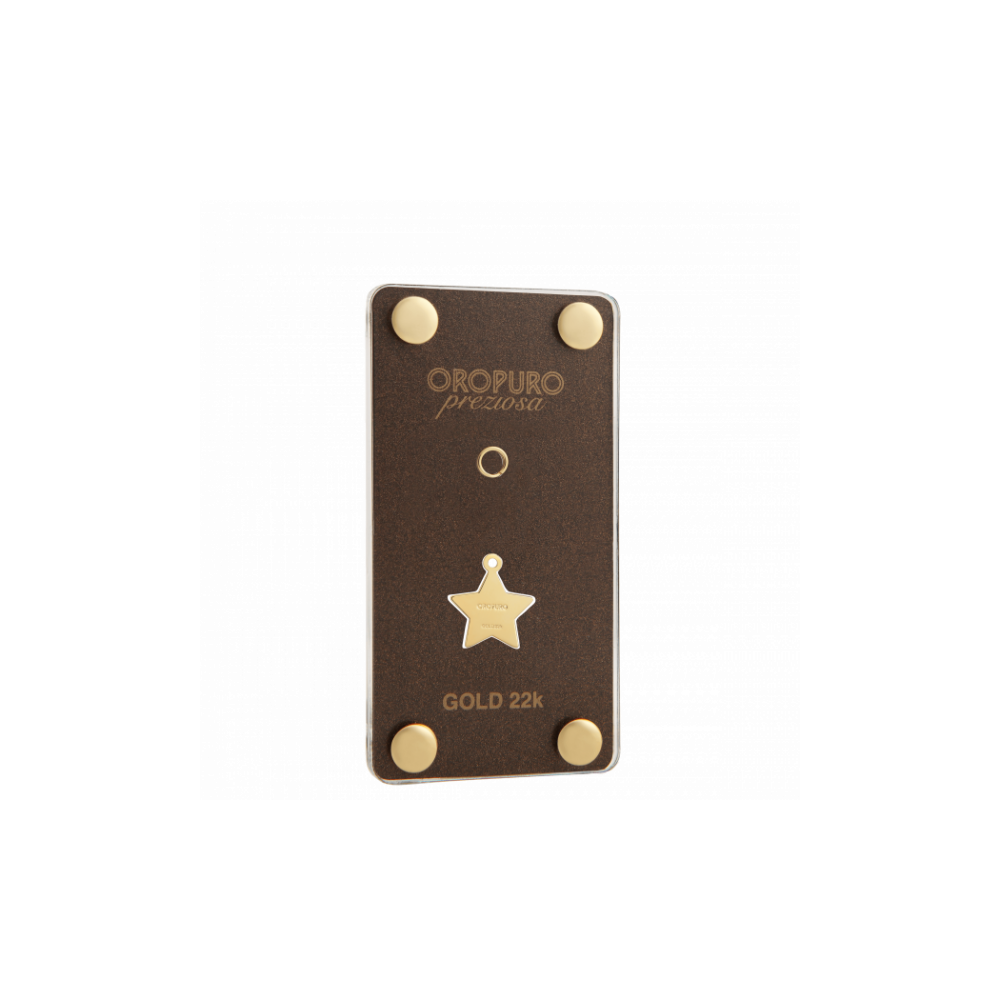 1 - 22Kt gold bar star pendant height 14 mm