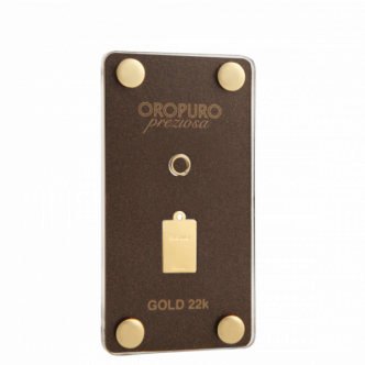 1 - 22Kt Gold Bar, height 14 mm, pendant code. CPR