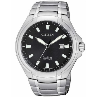 1 - Citizen Super Titanium watch Only time analog man BM7430-89E steel bracelet