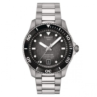 1 - Tissot Seastar 1000 Powermatic 80 automatic men's watch, black background T120.807.11.051.00, 40 mm, steel case