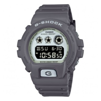 1 - Casio G-Shock men's watch gray white background DW-6900HD-8ER resin strap and case