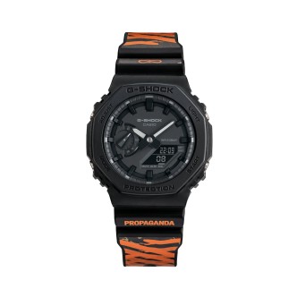 1 - Casio G-Shock Propaganda orange and black men's watch GA-2100-1A1PPGD24 resin case and strap