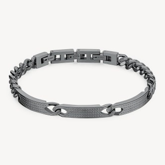 1 - Brosway Bullet BUL58 men's bracelet with 316L steel PVD polished and sandblasted black