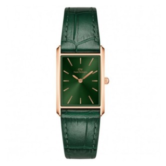 1 - Orologio donna Daniel Wellinton The Bound verde DW00100694 cassa rettangolare cinturino in pelle