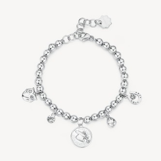 1 - Bracciale donna Brosway Chakra laurea BHKB205 acciaio 316L con sfere e cristalli