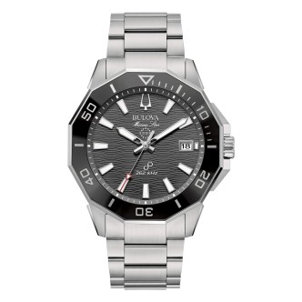 1 - Bulova Marine Star Ceramic men's watch, black background 96B434, ceramic bezel