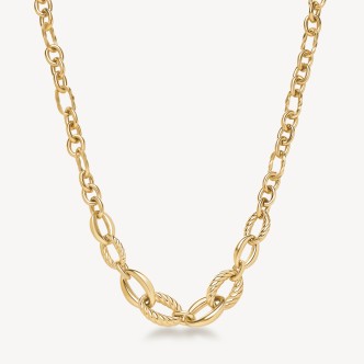 1 - Brosway women's AMY golden steel chain necklace BAY04